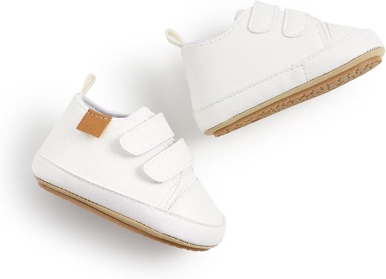 Baby Boys Girls Shoes Non-Slip Rubber Sole High-Top PU Leather Sneakers Infant First Walking Shoes Toddler Crib Shoes Newborn Loafers Flats.