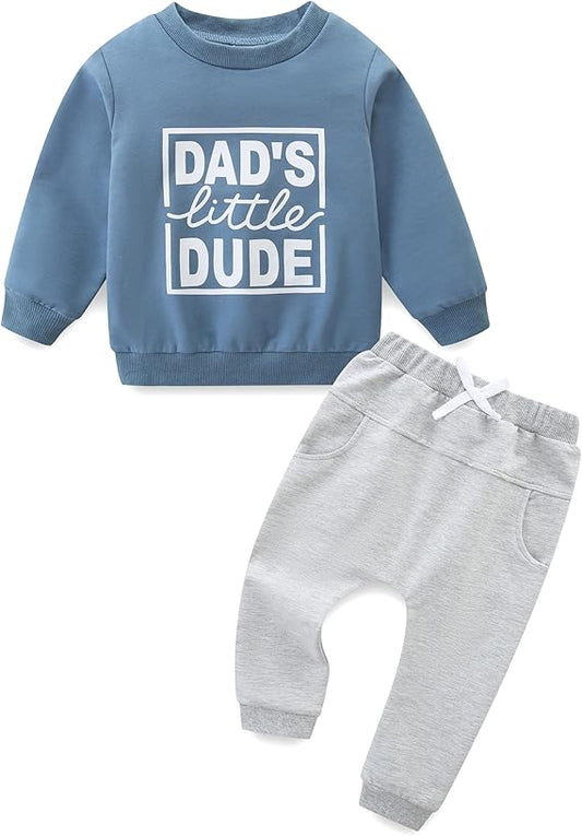 Toddler Boy Clothes Long Sleeve Sweatshirt & Pants 2Pcs Fall Winter Outfits Baby Boys' Clothing Sets