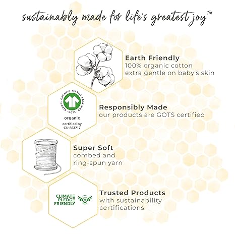 Burts Bees Baby Infant Burp Cloths, 100% Organic Cotton Extra Absorbent Soft Fabric Drool Cloths, 5-Pack Newborn Must-Have Essential Large Burping Cloths, One Size 17 x 11.75 Inches